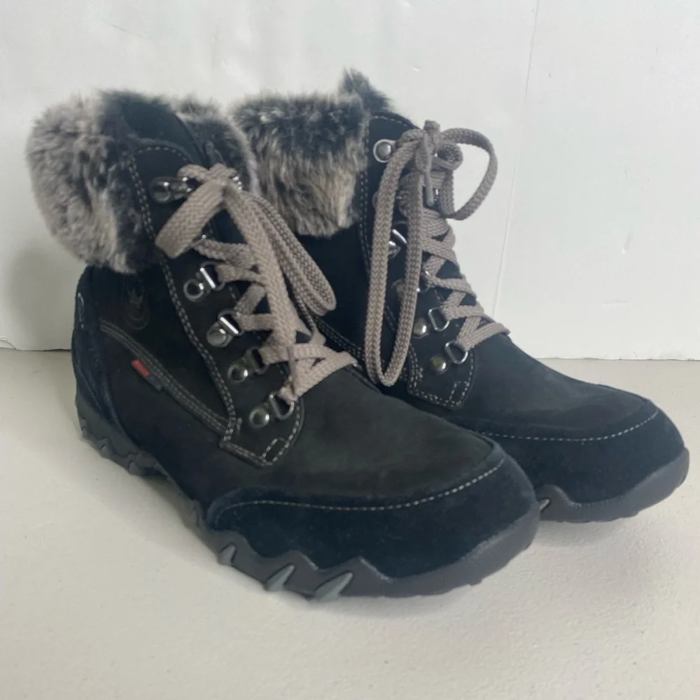 Mephisto  Allrounder Women's Nabuka Tex Black Suede/G Nubuck Sz 10